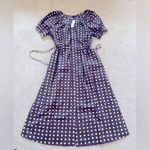 J. Crew button up midi dress in dot cotton poplin M NWT